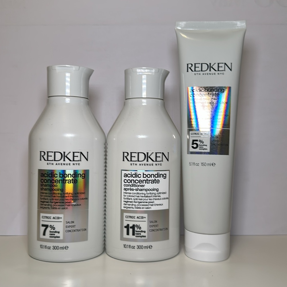 Redken Acidic Bonding Concentrate Shampoo, Conditioner, & Leave-In NEW
